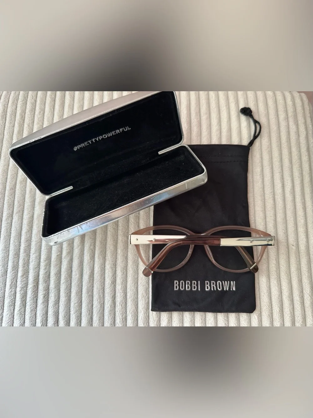 Bobbi Brown eyeglass frame Blush Pink Transparent